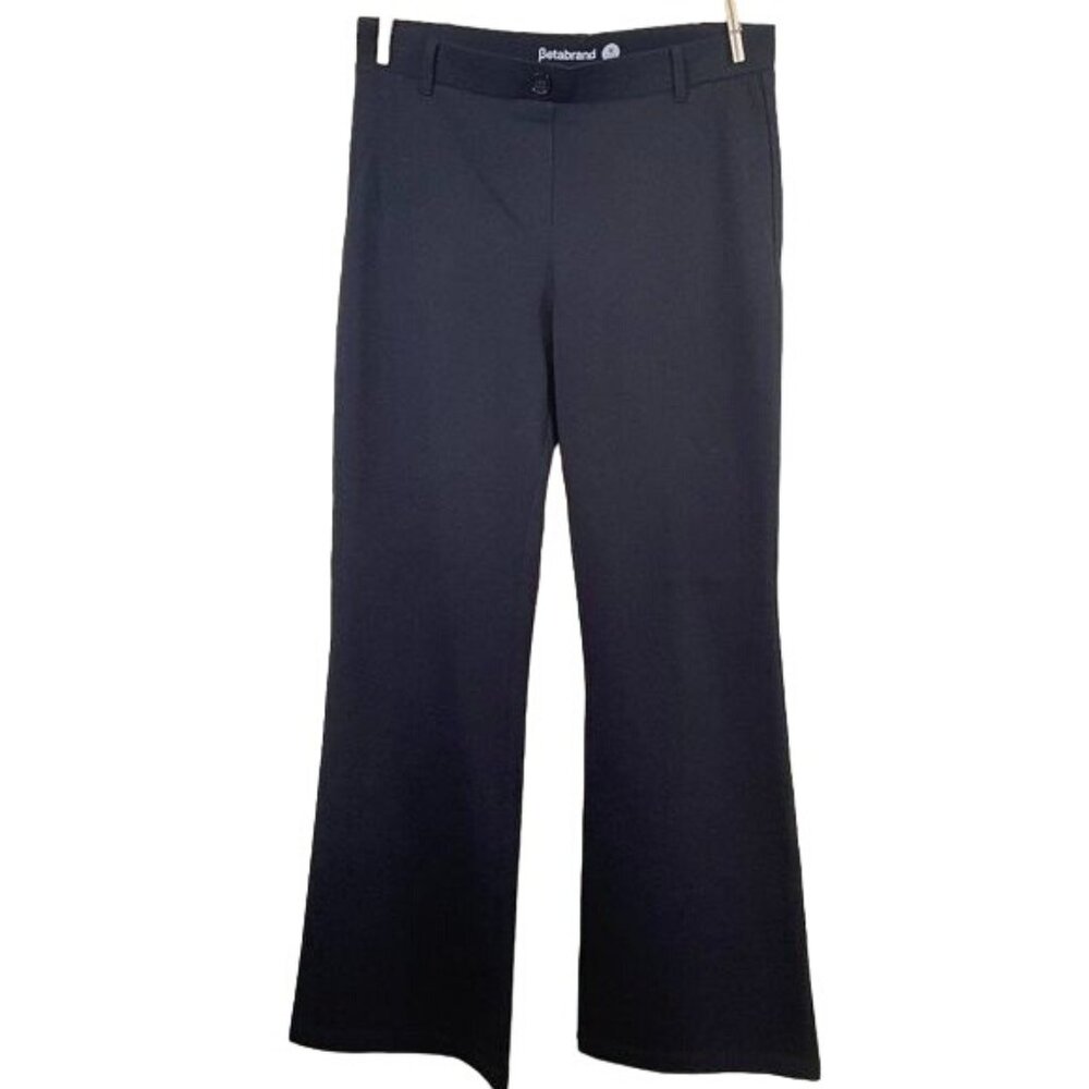 BetaBrand Boot Cut Classic Black Dress Pant Yoga Pants Size Medium Petite